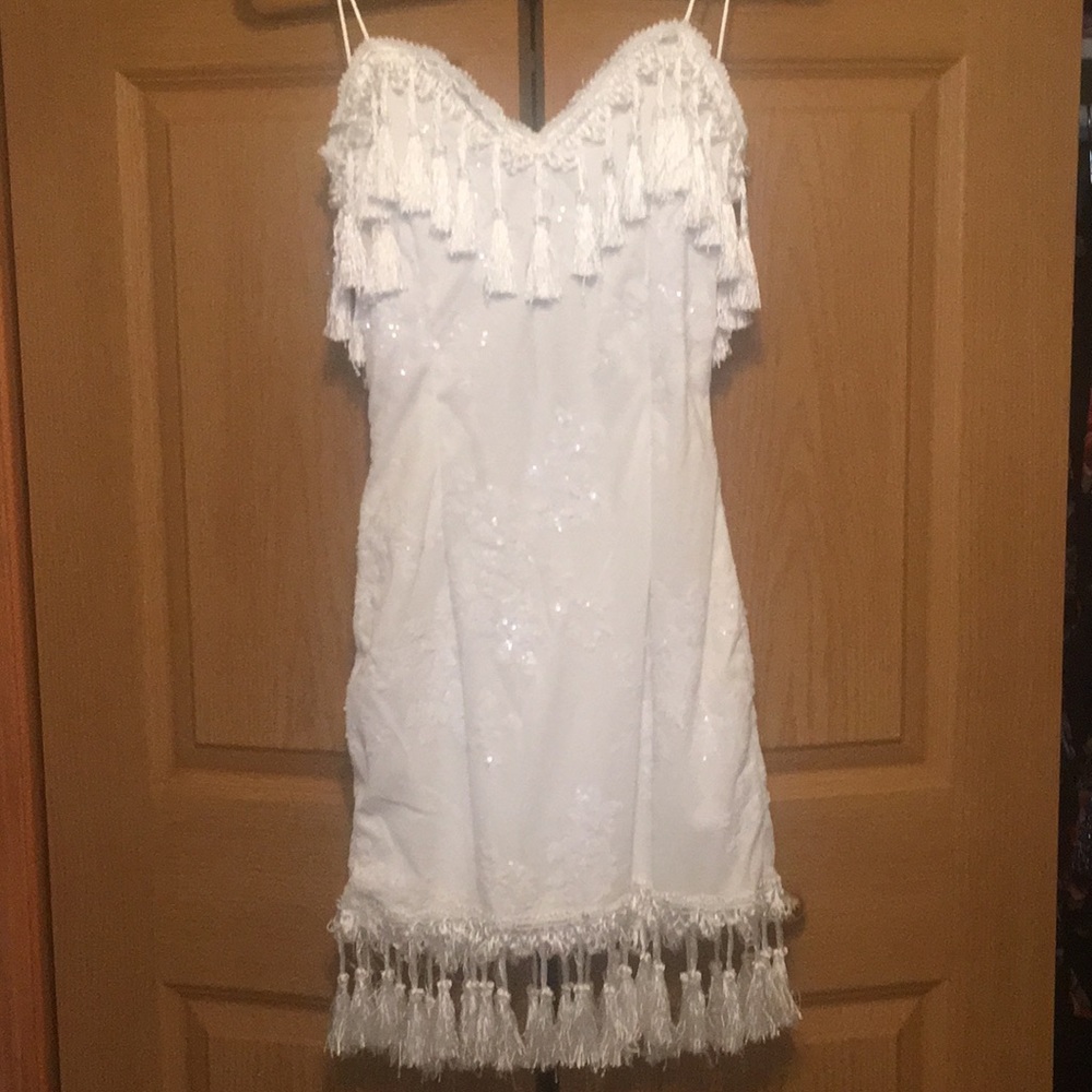 White mini dress